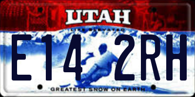 UT license plate E142RH