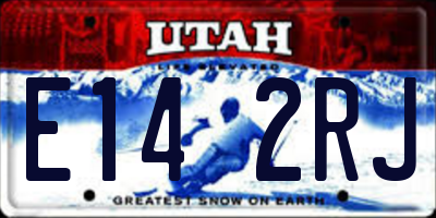 UT license plate E142RJ