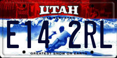 UT license plate E142RL