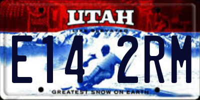 UT license plate E142RM