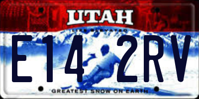 UT license plate E142RV