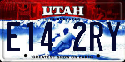 UT license plate E142RY