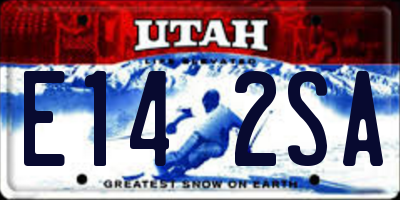 UT license plate E142SA