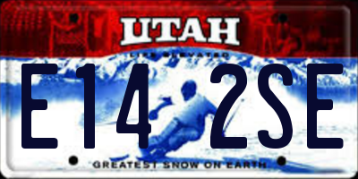 UT license plate E142SE
