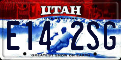 UT license plate E142SG