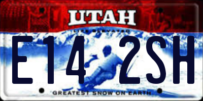 UT license plate E142SH