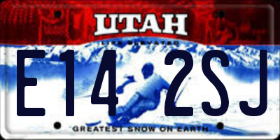 UT license plate E142SJ