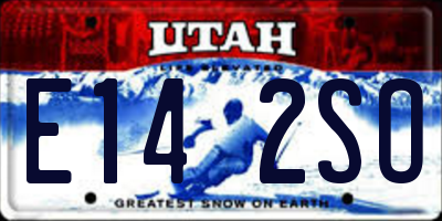 UT license plate E142SO