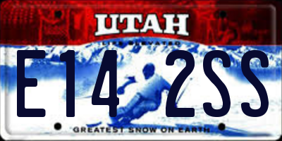 UT license plate E142SS