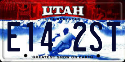 UT license plate E142ST