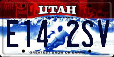 UT license plate E142SV