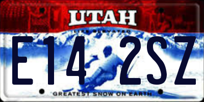 UT license plate E142SZ