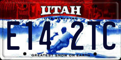 UT license plate E142TC
