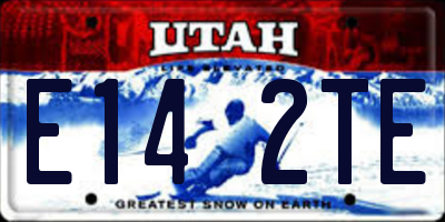 UT license plate E142TE