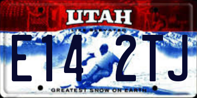 UT license plate E142TJ