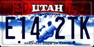UT license plate E142TK