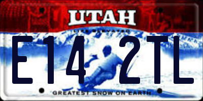 UT license plate E142TL