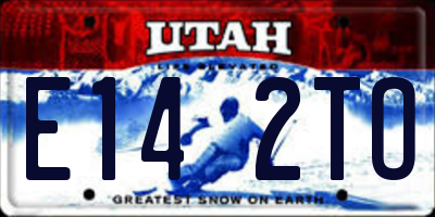 UT license plate E142TO