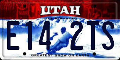 UT license plate E142TS