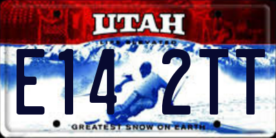 UT license plate E142TT