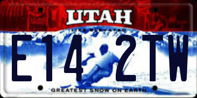 UT license plate E142TW