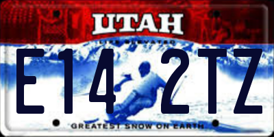 UT license plate E142TZ