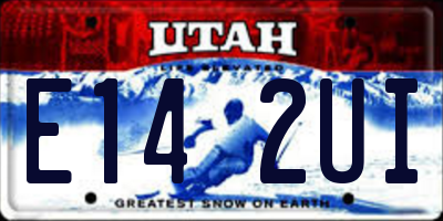 UT license plate E142UI