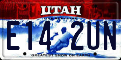 UT license plate E142UN