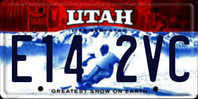 UT license plate E142VC