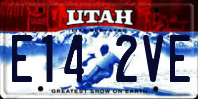 UT license plate E142VE