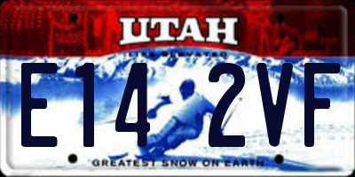 UT license plate E142VF