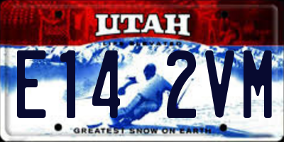 UT license plate E142VM