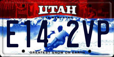 UT license plate E142VP