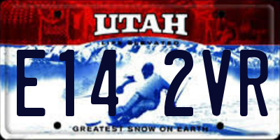 UT license plate E142VR