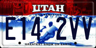 UT license plate E142VV