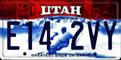 UT license plate E142VY