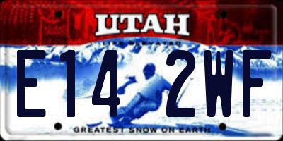 UT license plate E142WF