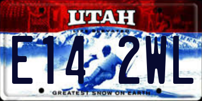 UT license plate E142WL
