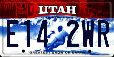UT license plate E142WR