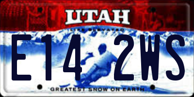UT license plate E142WS