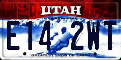 UT license plate E142WT