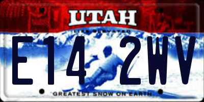 UT license plate E142WV