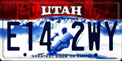 UT license plate E142WY