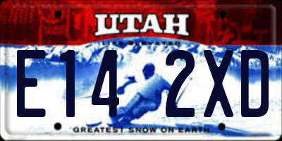 UT license plate E142XD