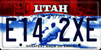 UT license plate E142XE
