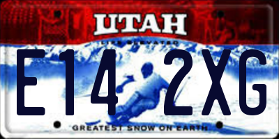 UT license plate E142XG