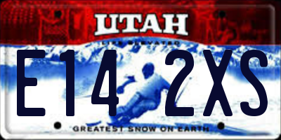 UT license plate E142XS