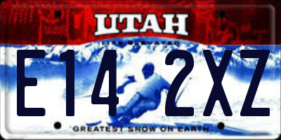 UT license plate E142XZ