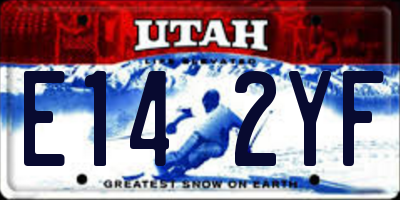UT license plate E142YF