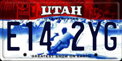 UT license plate E142YG